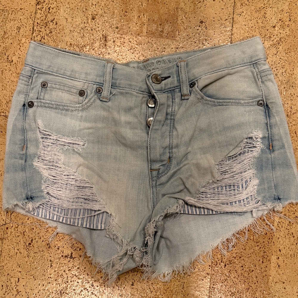 American Eagle Outfitters Light Blue Denim Shorts